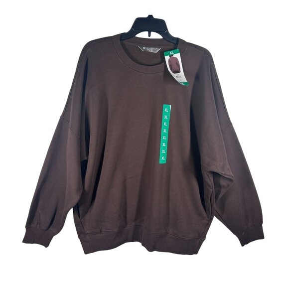 Tuff Athletics Crewneck Sweatshirt Women XL Brown Cotton/Polyester Blend Unisex - Picture 1 of 10